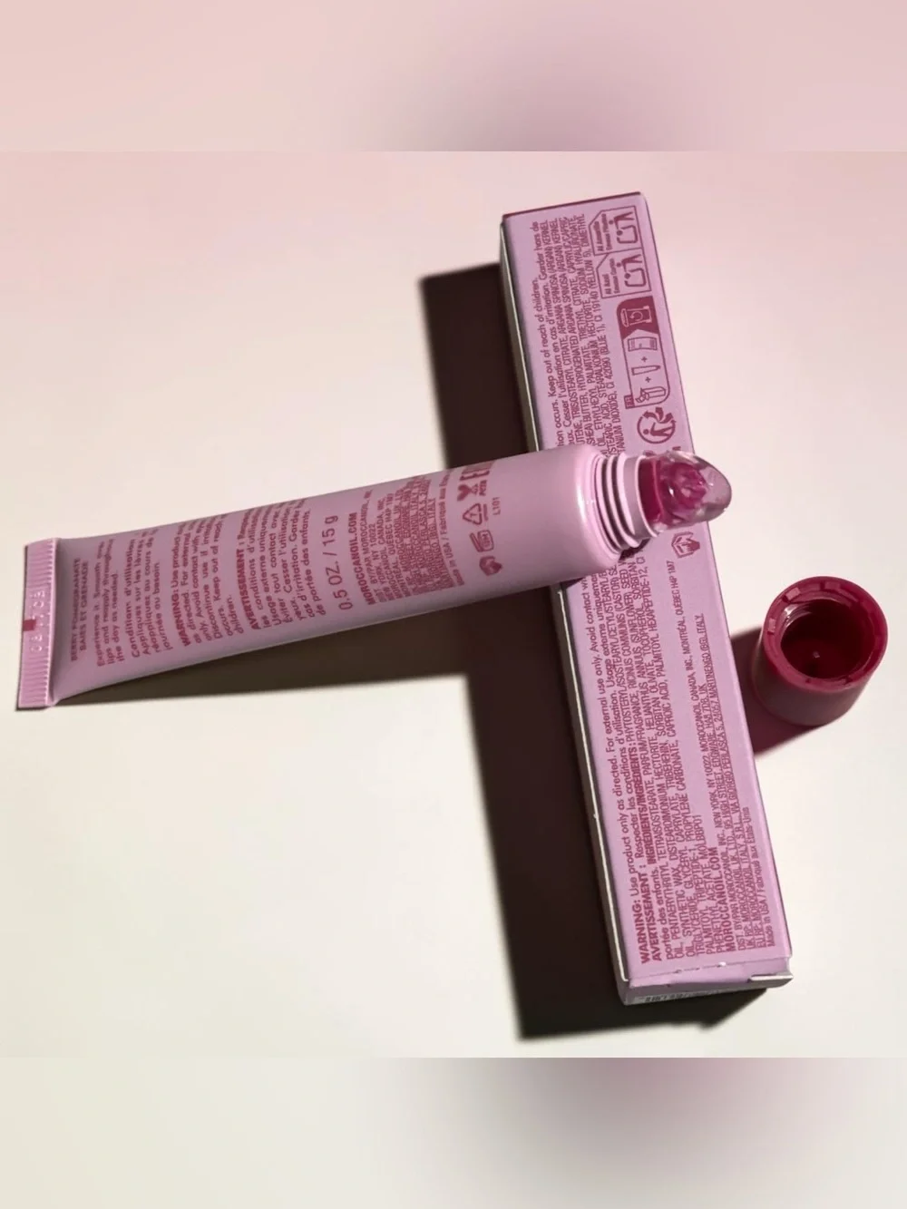 NEW in Box! Moroccanoil Lip Balm Berry Pomegranate 0.5 oz